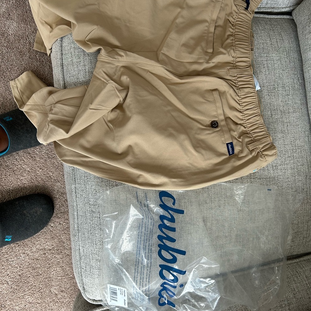 New Chubbies Tan Drawcord Pants